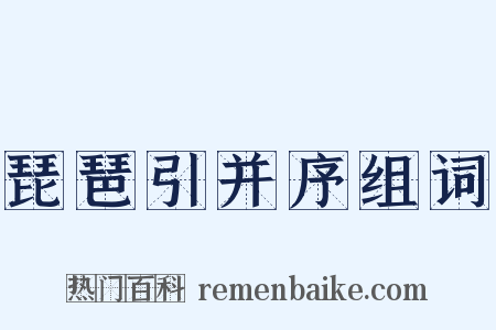 琵琶引并序组词是什么意思的图片